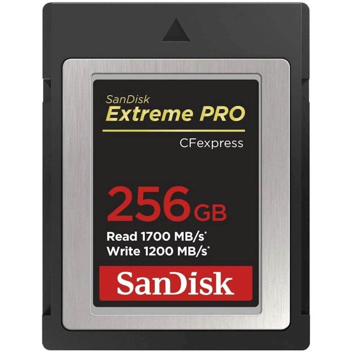 SanDisk Extreme PRO CFexpress Tip B, 256GB, 1700MB/s Branje, 1200MB/s Zapisovanje