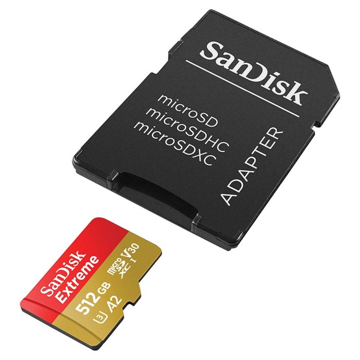 SanDisk 512GB Extreme microSDXC UHS-I spominska kartica z adapterjem