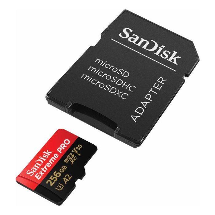 SanDisk 256GB Extreme PRO microSDXC UHS-I spominska kartica z adapterjem