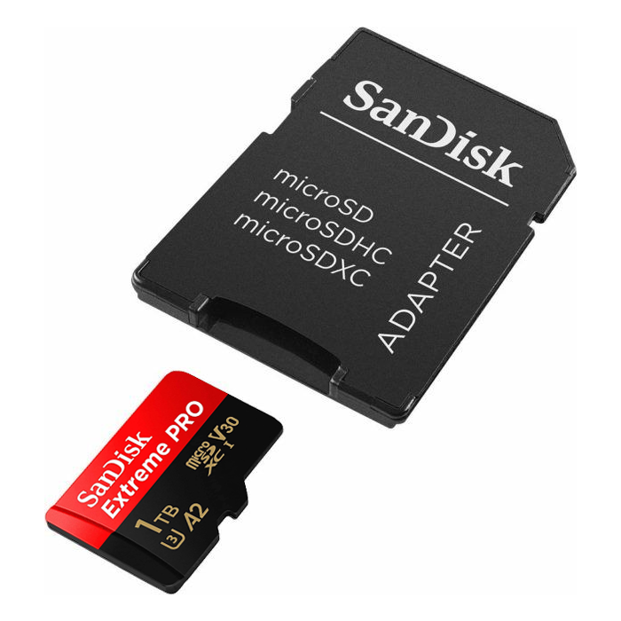 SanDisk 1TB Extreme PRO microSDXC UHS-I spominska kartica z adapterjem