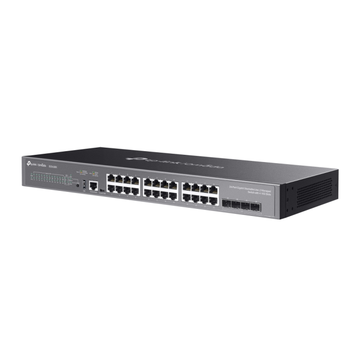 TP-LINK Omada SG5428X 24-portno Gigabit L3 upravljano stikalo s 4× 10G SFP