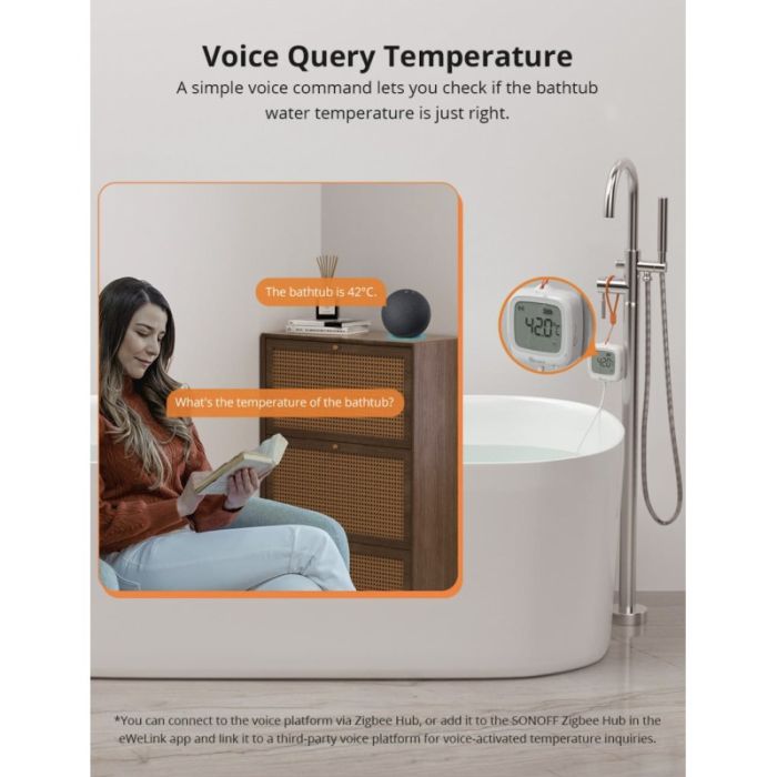 SONOFF ZigBee pametni senzor za temperaturo SNZB-02LD (različica s sondo)