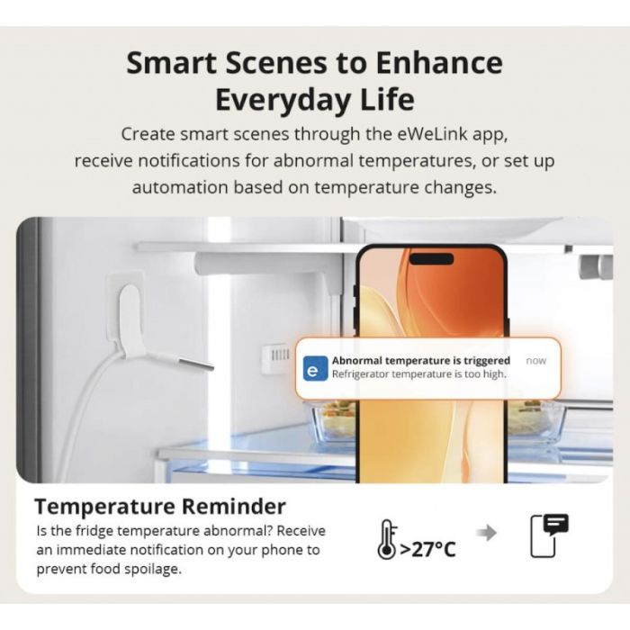 SONOFF ZigBee pametni senzor za temperaturo SNZB-02LD (različica s sondo)