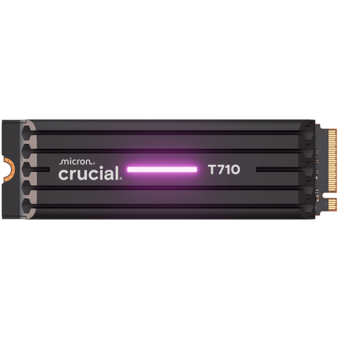 Crucial T710 2TB PCIe Gen5 NVMe 2280 M.2 SSD s hlajenjem