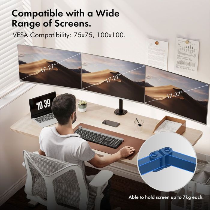 Vonhaus nosilec za tri monitorje do 27