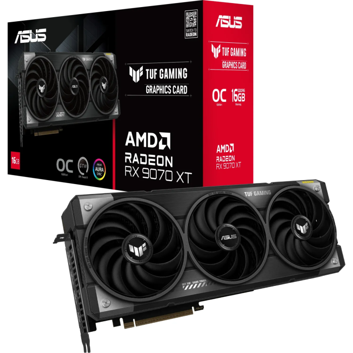 Grafična kartica ASUS TUF Gaming Radeon RX 9070 XT OC, 16GB GDDR6, PCI-E 5.0 TUF-RX9070XT-O16G-GAMING