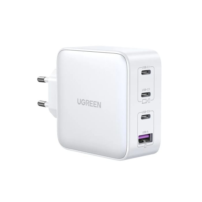 Ugreen USB-A in 3x USB-C 100W GaN hitri polnilec - box Bel