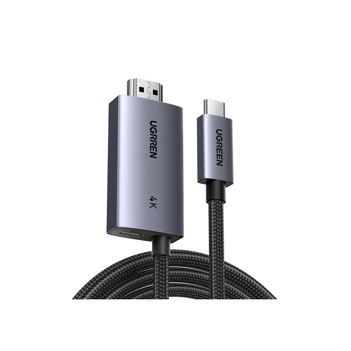 Ugreen USB-C na HDMI 4K kabel + polnjenje - 2M