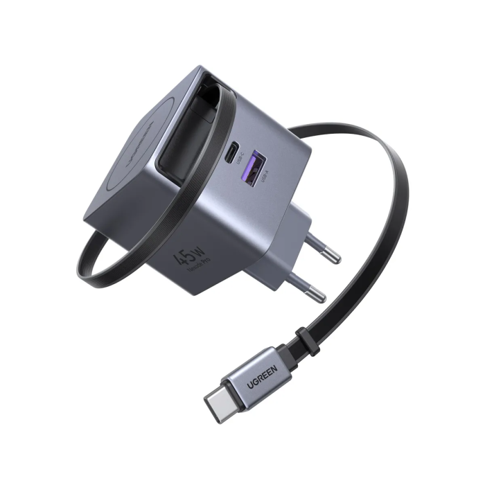 Ugreen Retractable 45W GaN USB-C polnilec