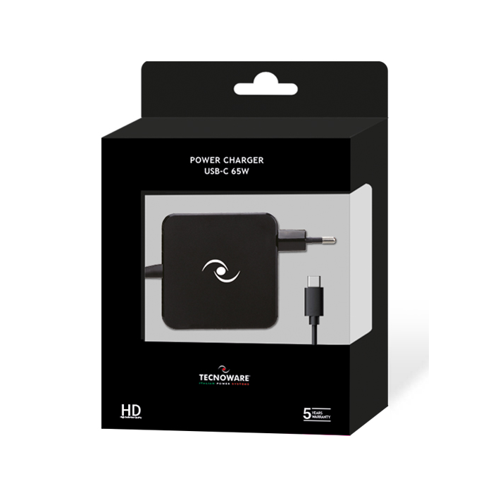 Tecnoware univerzalni napajalnik USB-C 65W s Power delivery funkcijo