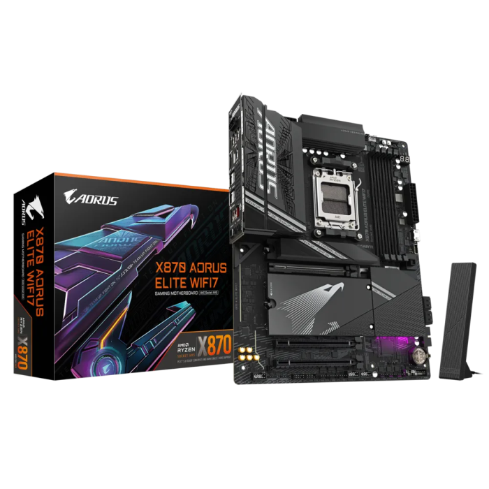 GIGABYTE X870 AORUS ELITE WIFI7, DDR5, SATA3, USB4, DP, 2.5GbE, WiFi 7, AM5 ATX