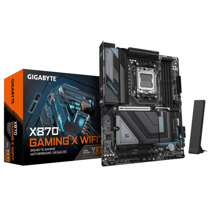 GIGABYTE X870 GAMING X WIFI7, DDR5, SATA3, USB4, DP, 2.5GbE, WiFi 7, AM5 ATX