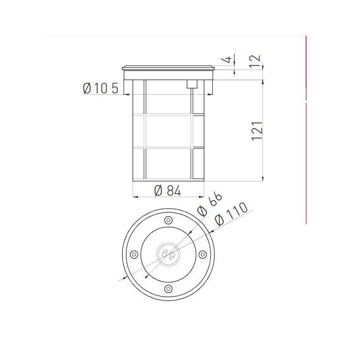GTV zunanja talna svetilka ALFA-O 1x GU10 230V IP67