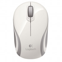  Logitech M187 Wireless mini miška, bela