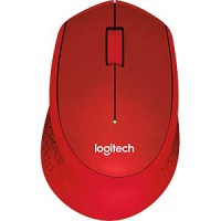Logitech M330 Silent Plus bežični miš, crveni