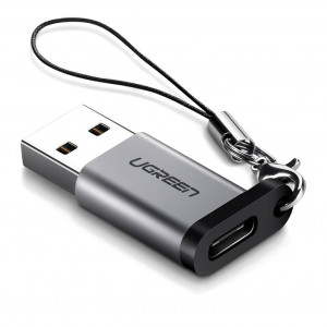Ugrađeni USB 3.0-A do USB-C adapter sivi