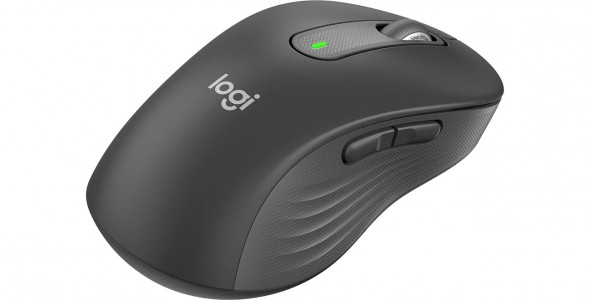 Logitech miška Signature M650, velikost L, Bluetooth, grafitna za levičarje