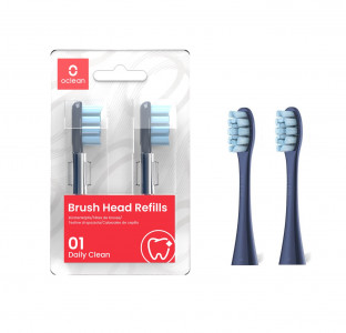 Oclean Standard dva nastavka za električno zobno ščetko modra