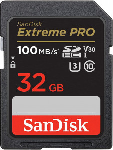 SanDisk Extreme PRO 32GB SDHC+ 2 leti RescuePRO Deluxe do 100MB/s branje, 90MB/s zapisovanje UHS-I, Class 10, U3, V30