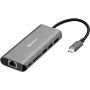 Sandberg USB-C Dock HDMI+LAN+SD+USB 100W priklopna postaja
