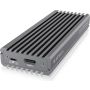 IcyBox IB-1817M-C31 USB-C 3.1 ohišje za M.2 NVMe SSD ter zaščito pred pisanjem