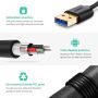 Ugreen USB 3.0 kabel (M na M) črn 0.5 m - polybag