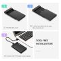Ugreen 2.5 HDD ohišje USB-C vhod črno - box