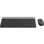 Logitech Slim Wireless Combo MK470, grafitna SLO