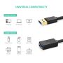 Ugreen  USB 3.0 podaljšek (M na Ž) črn 2m - polybag