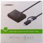Ugreen USB 3.0 Hub z USB-C 3.1 OTG adapterjem 1M - box