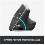 Logitech ergonomska miška cordless MX VERTICAL bluetooth, unifying, USB-C